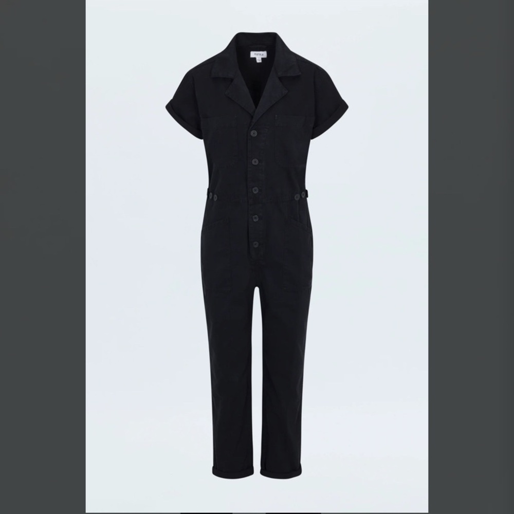 Pistola Black Button-Up Jumpsuit
